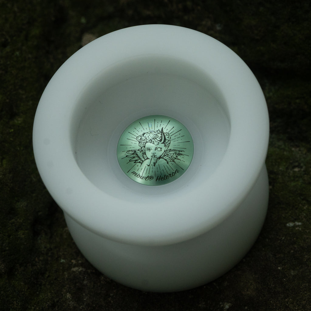 "Heteron" Regular Logo / White (T-Blue Hub)