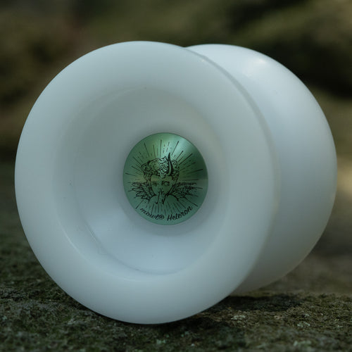"Heteron" Regular Logo / White (T-Blue Hub)