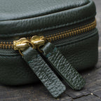 Leather Yo-Yo Bag / Dark Green / M size