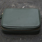 Leather Yo-Yo Bag / Dark Green / M size