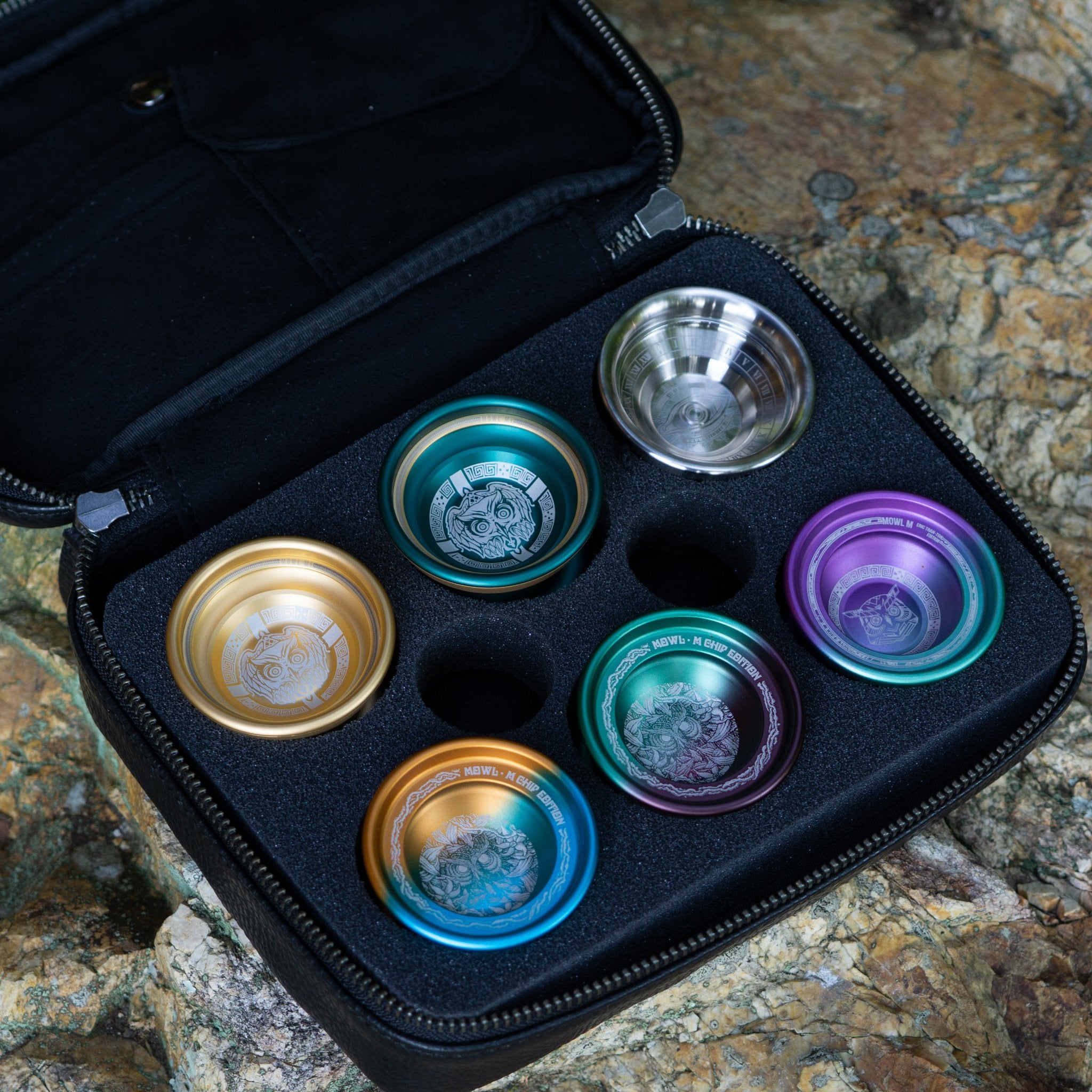 Leather Yo-Yo Bag / Black / M size